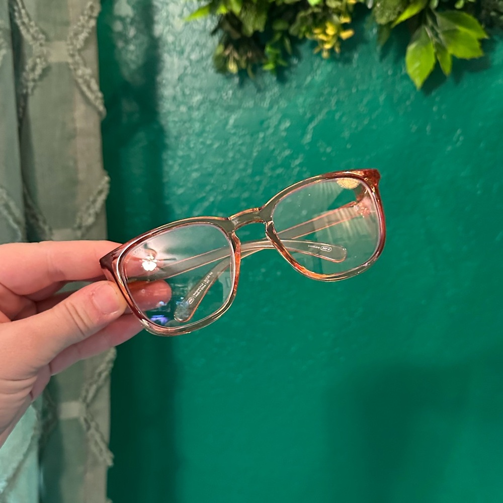 Modern Pink and Orange Cat-Eye Glasses
